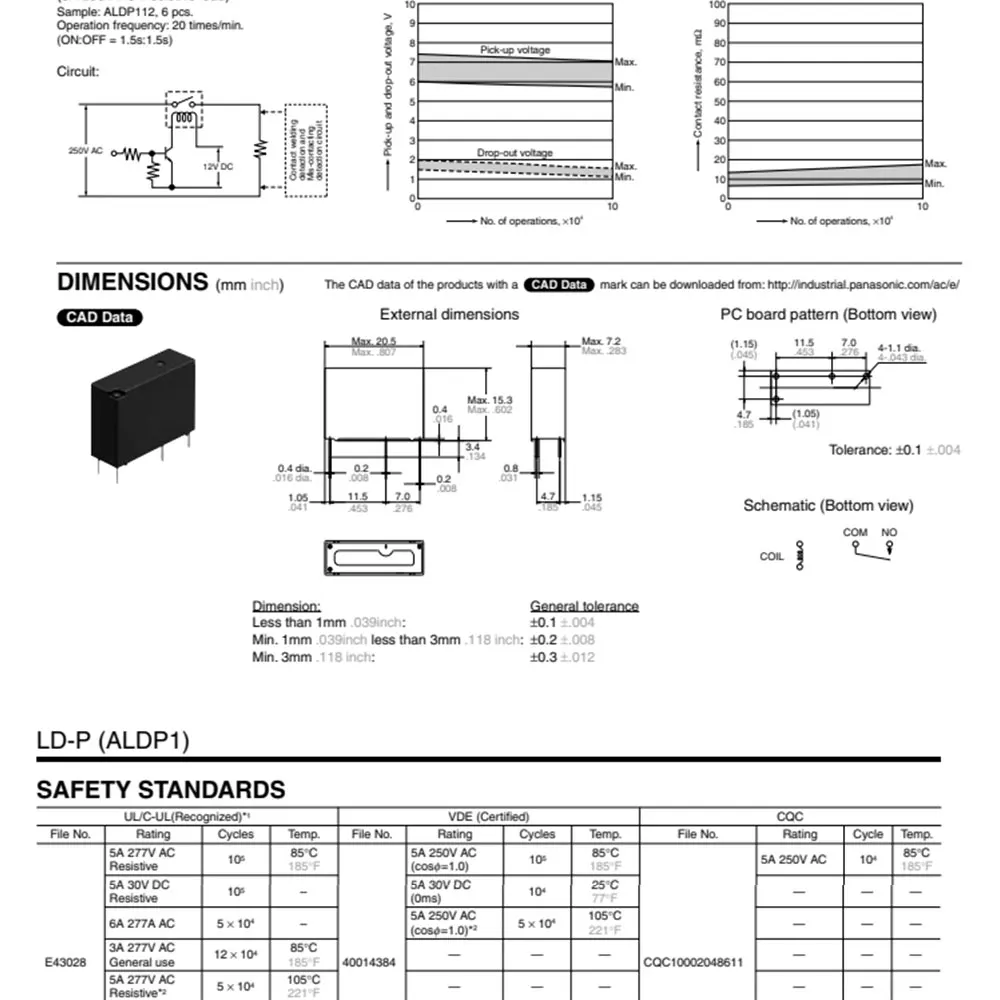 2PCS 5A Relay ALDP105 ALDP112 ALDP124 ALDP112 5V 12V 24V 5A 250V 4PIN a group of normally open ALD112 12V 3A