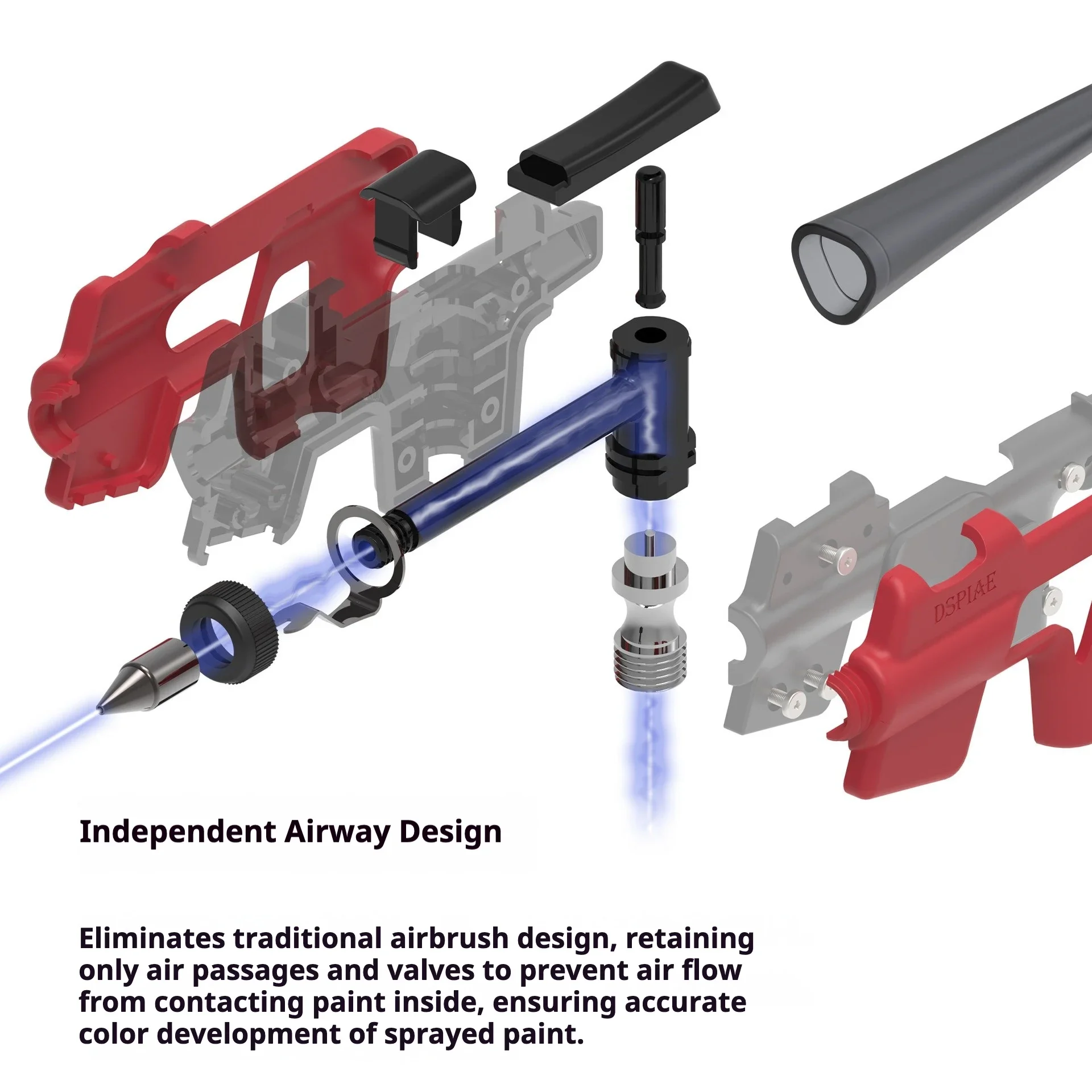 DSPIAE PT-AB AB-D03 AB-D05 MS-B50 워시 프리 에어브러시 세트 건담 모델 페인팅 도구 빠른 페인트 교체 취미 모델 DIY