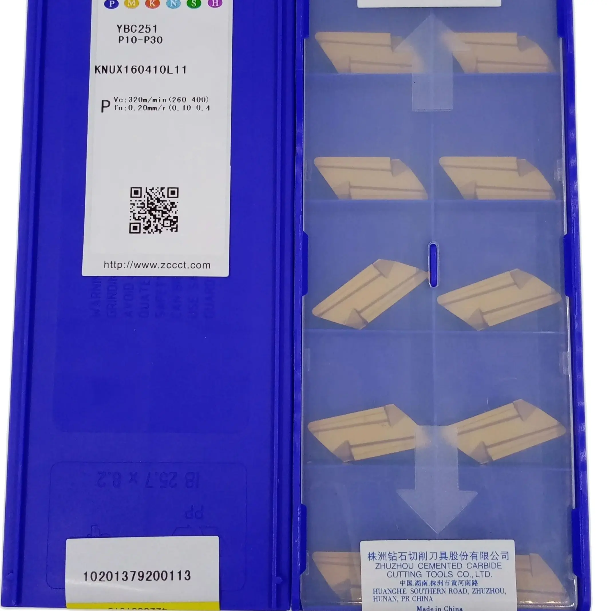 

ZCC KNUX160410L11 YBC251, отрицательные вставки общего поворота для стали, 10 шт./коробка, KNUX 160410L11