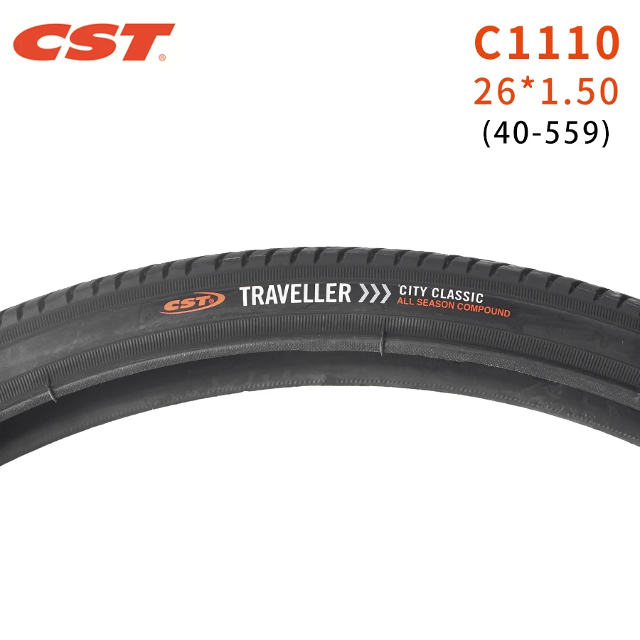 CST-Mountain Bike Tires Wear Resistant MTB C1110 Bicycle Parts 40-559 26x1.50 City Classic Bike Tire