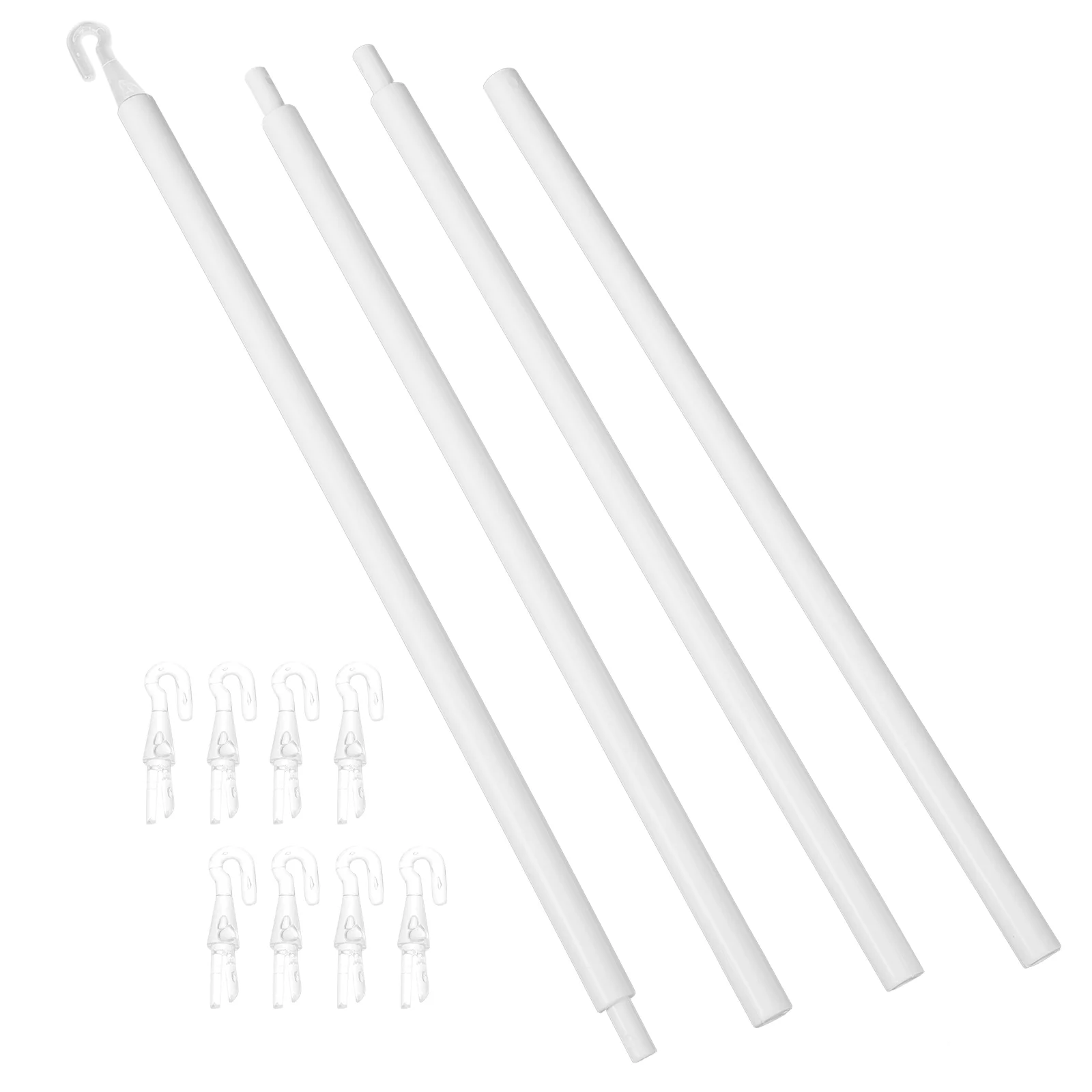 117CM Blind Stick Hook for Curtains Drapery Pull Rod Plastic Replacement Hooks Easy Assembly Window Blinds Accessories 6