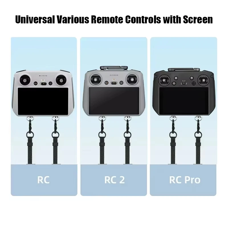 Sangle de cou pour télécommande DJI, portée autour du cou, offrant liberté de mouvement et sécurité.