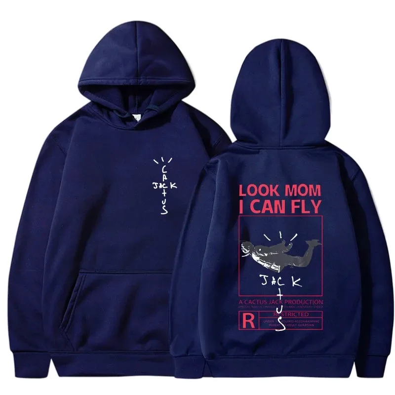 thumbnail image 1 of Sudadera con capucha estampada para hombre LOOK MOM I CAN FLY, ropa creativa con cuello redondo, sudadera de moda de gran tamaño, sudadera con capucha de cuello redondo para hombre, 1 of 5