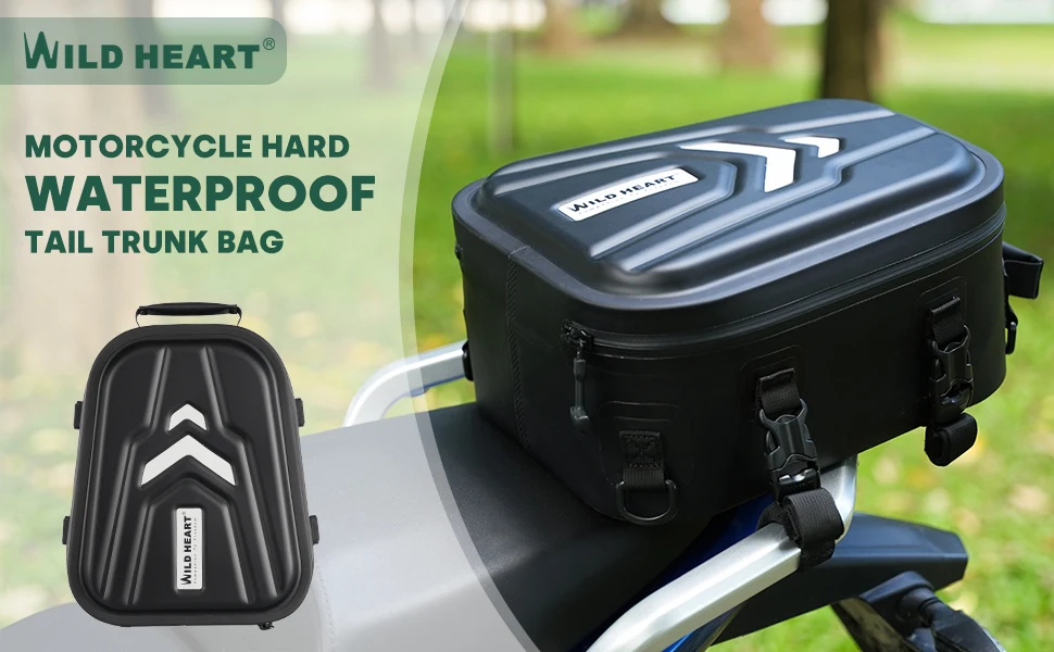 WILD HEART Motorrad Hart Wasserdicht Heckkoffer Tasche Multifunktionaler Fahrerrucksack – Detail 1