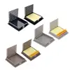 Memo Pad Sticky Note Holder with Stencil Post Note Holder Desk for Dorm Room and Office 4