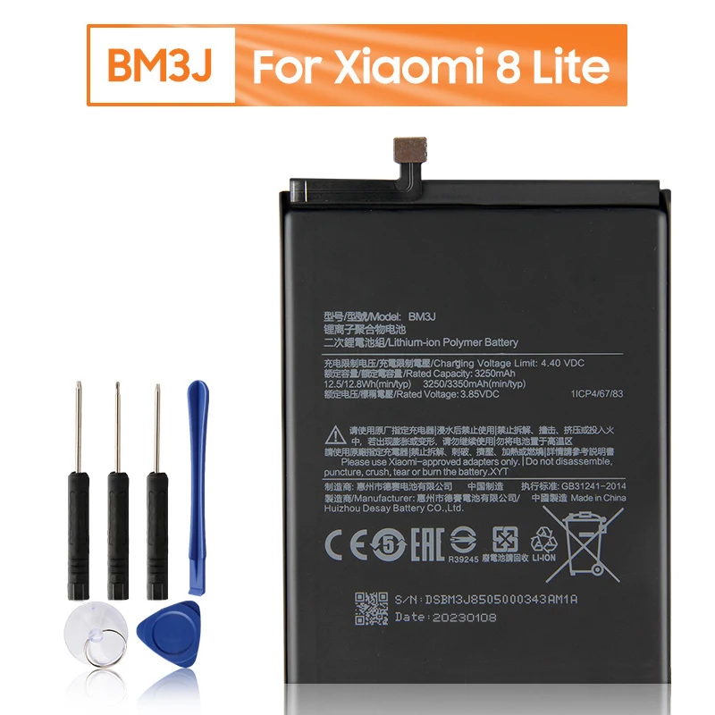 Replacement Phone Battery BM3J For Xiaomi 8 Lite MI8 Lite Rechargeable ...