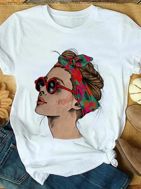 Yellow T-shirt Women Summer Print Lady Casual T Shirt Tops Harajuku Streetwear Short Sleeve Tshirt,Drop Ship P6018D-White