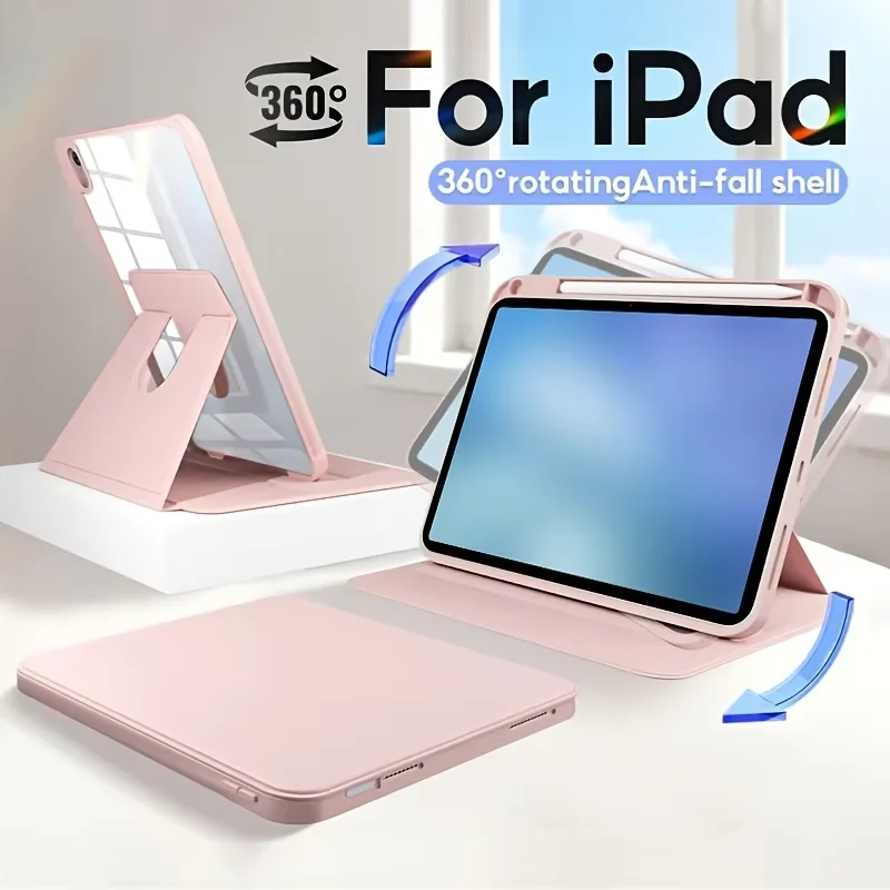 Clear Acrylic 720° Rotatable Tablet Case