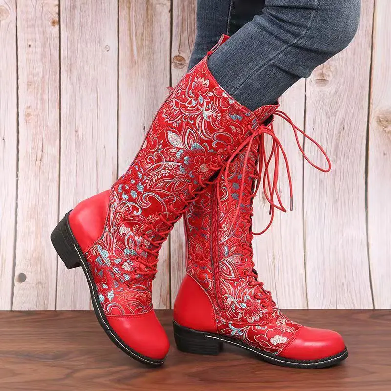Plus Size Cowgirl Laarzen: Vintage Geïnspireerde Westerse Laarzen Voor Dames, Hoge Schacht, Comfortabele Pasvorm Voor Dagelijkse Slijtage Van 15,32 € | DHgate