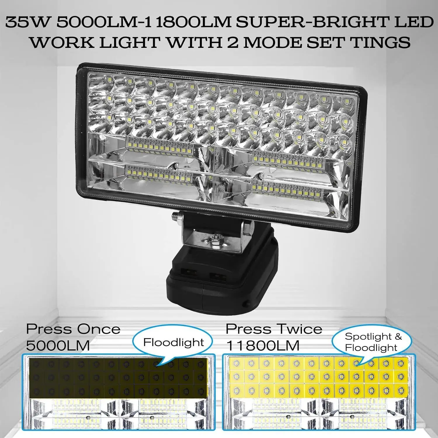 LED Work Lights Flashlight Electric Torch Spotlight Car Lamp for Makita 18V Li-ion Battery Adapter BL1815 BL1830 USB Power Bank led flashlight led work light work light