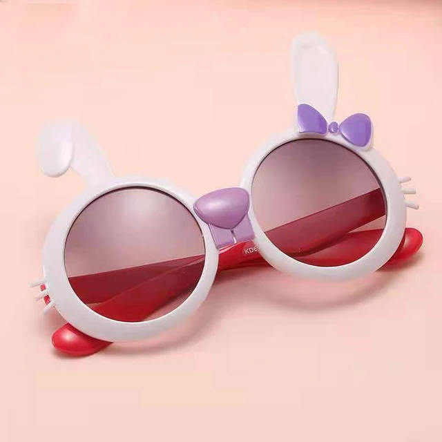 New Cute Rabbit Sunglasses Cartoon Boy Glass Fashion Style Sunglasses Girls Glasses UV400 Outdoor Glasses Ride-On Accessories 2