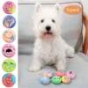 SCGK 6PCS Dog Toys Squeaker Latex Bouncy Ball Squeaky Rubber Dog Toy for Dog Small Dogs Interactive Pet Supplies Dog Accessories 5