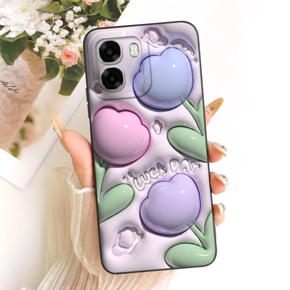 Cute Kawaii Luxury Fashion Flower Silicone Phone Case Cover