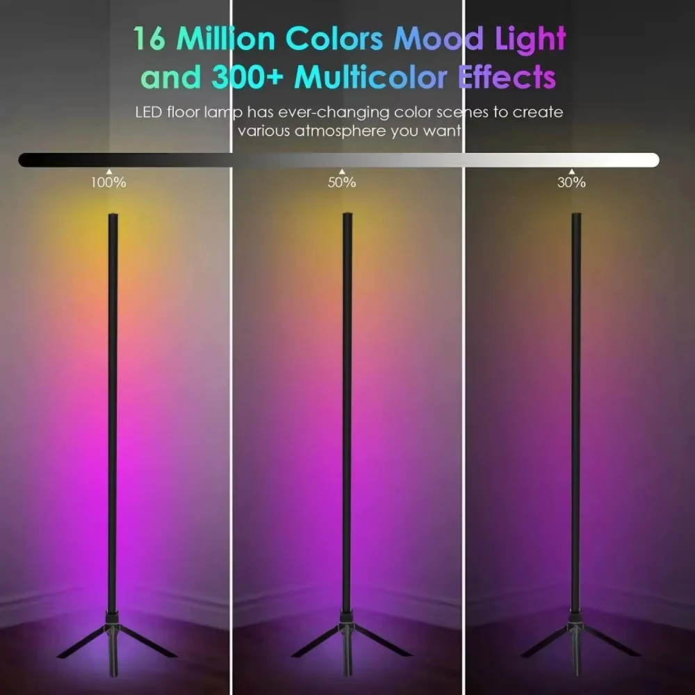 RGB LED Floor atmosphere light dimmable controlled Smart APP Standing indoor corner standing USB Power RGB LED Decor Dimmable - Image 5