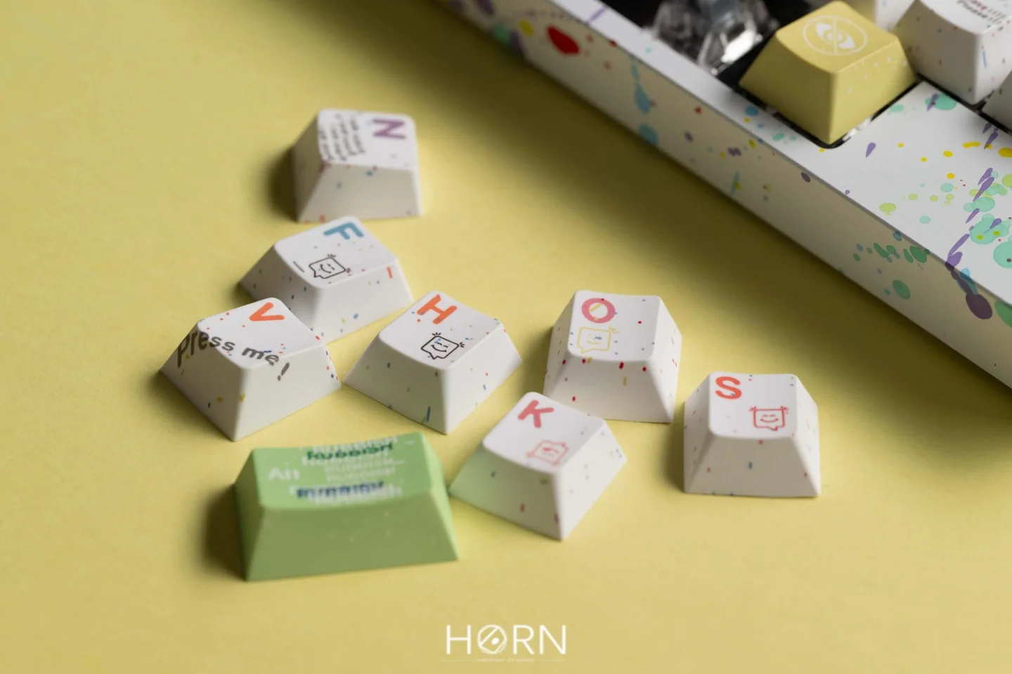 Dye-sublimação Splash Ink Keyboard Cap, cereja Perfil Key Cap para Teclado Mecânico