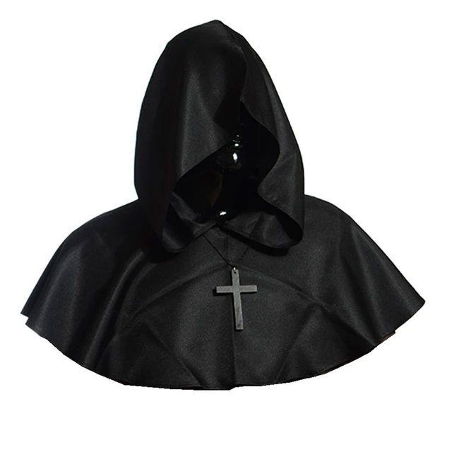 Medieval Cloak Caped Pirate Hood Cosplay Halloween Party Capelet