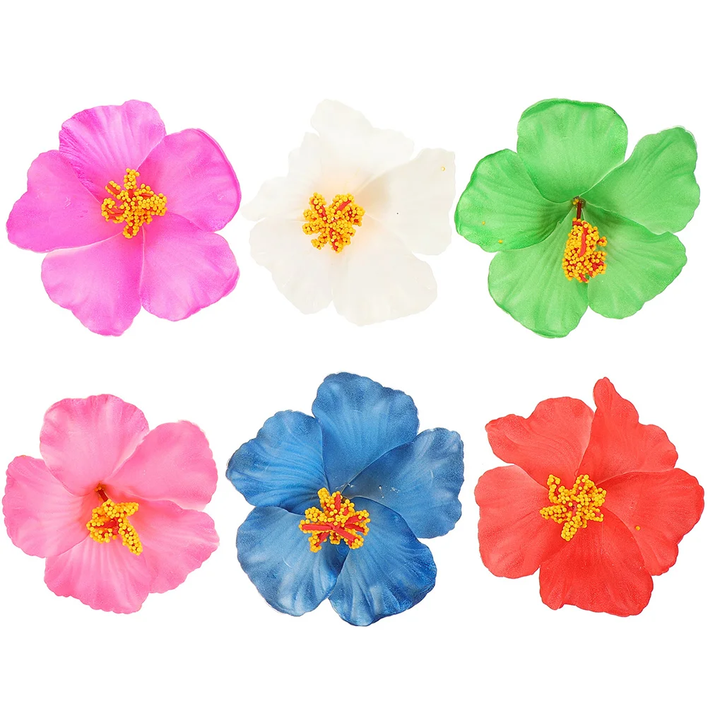 

6pcs/9pcs Colorful Flower Hair Clips For Women Girls Hairpins Egg Flower Barrette Hawaiian Wedding Party Accessories