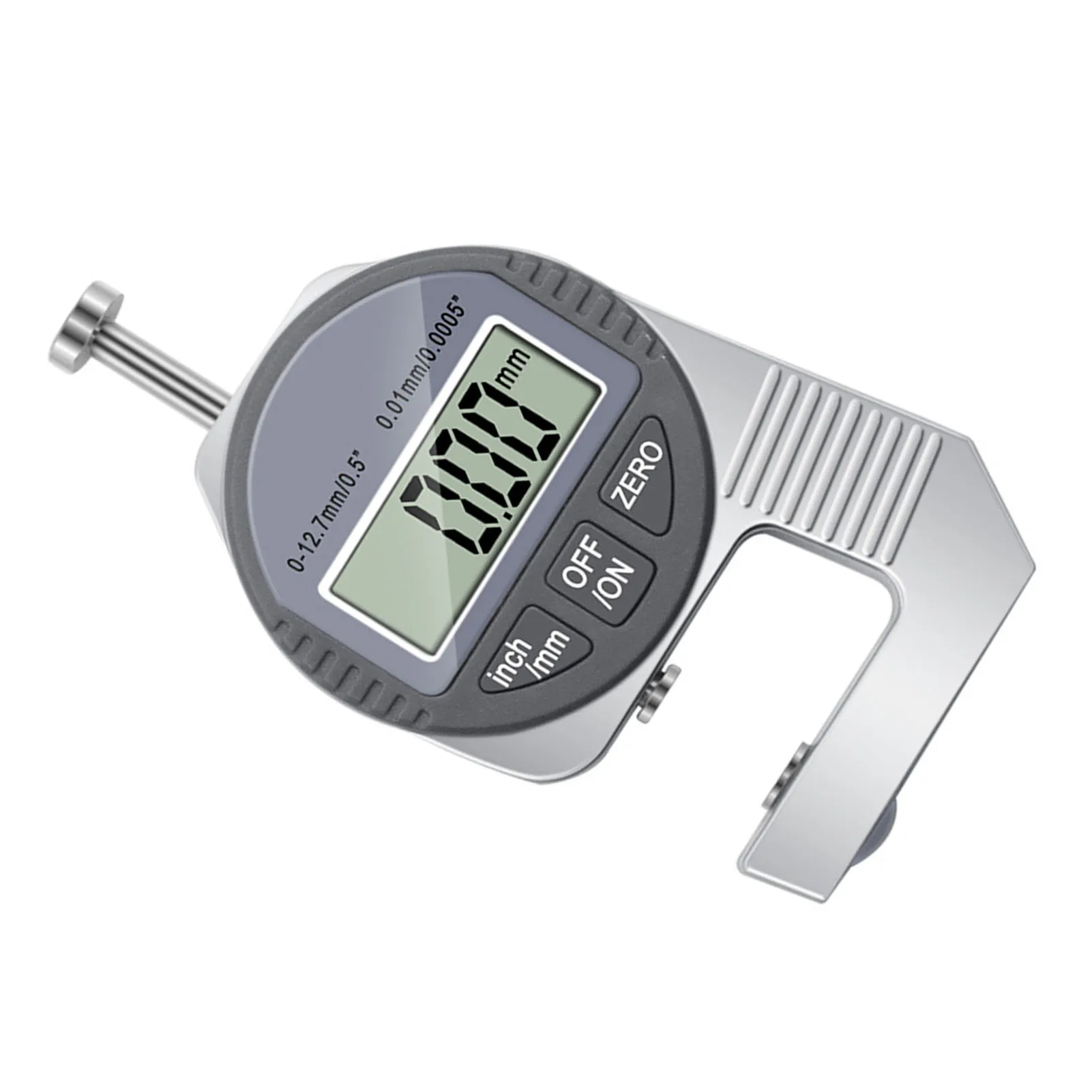 Thickness Gauge Thickness Meter 0 to 12.7mm Thumb Pressuring Measurement Portable Digital Thickness Gauge Tool Thickness Meter
