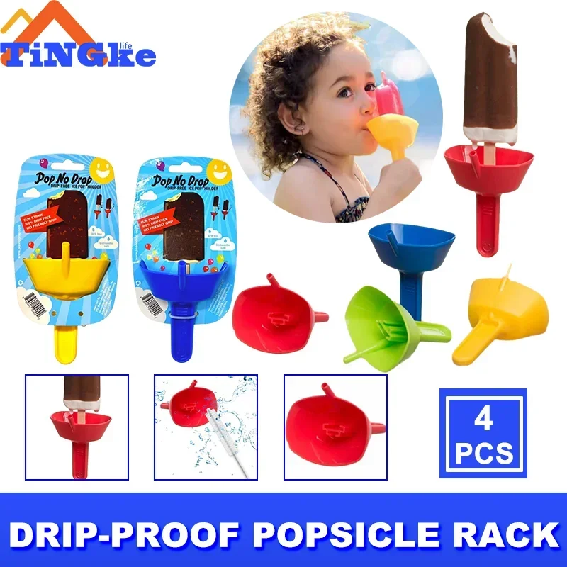 

Drip-Proof Popsicle Rack Drip Free Ice Holder Frozen Treats Rack Popsicle Holder with Straw for Kids Ice Cream