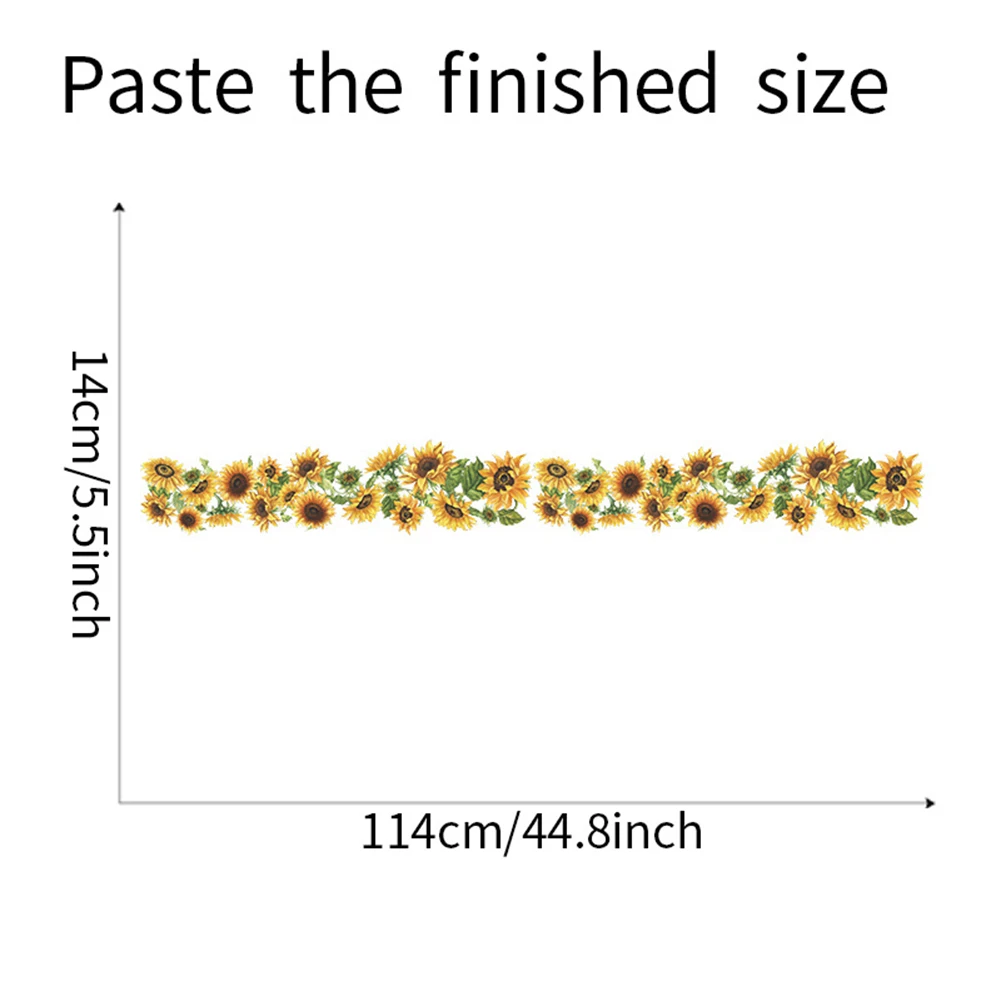 

Настенная Наклейка Sunflower Edge Line, 1 комплект, 14*114 см, 5,5*44,8 дюйма, матовый эффект, ПВХ, съемная, с переводным ремнем, Новинка