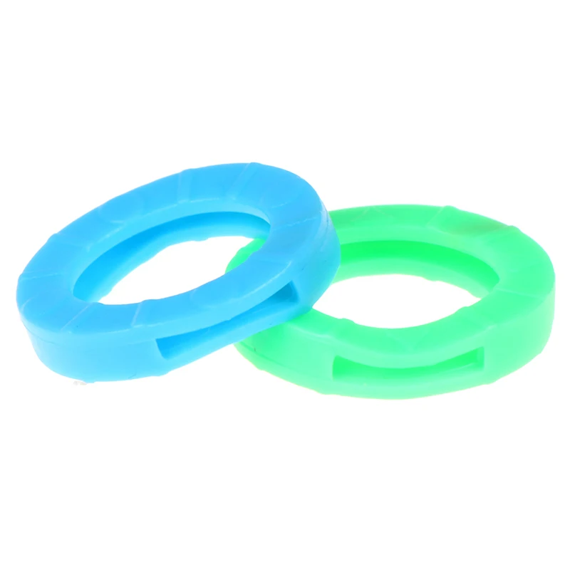 24 stücke helle Farben hohle mehrfarbige Gummi Soft Keys Schlösser Kappe Schlüssel abdeckungen Topper Schlüssel ring elastische Fall rund weiches Silikon – Detail 4