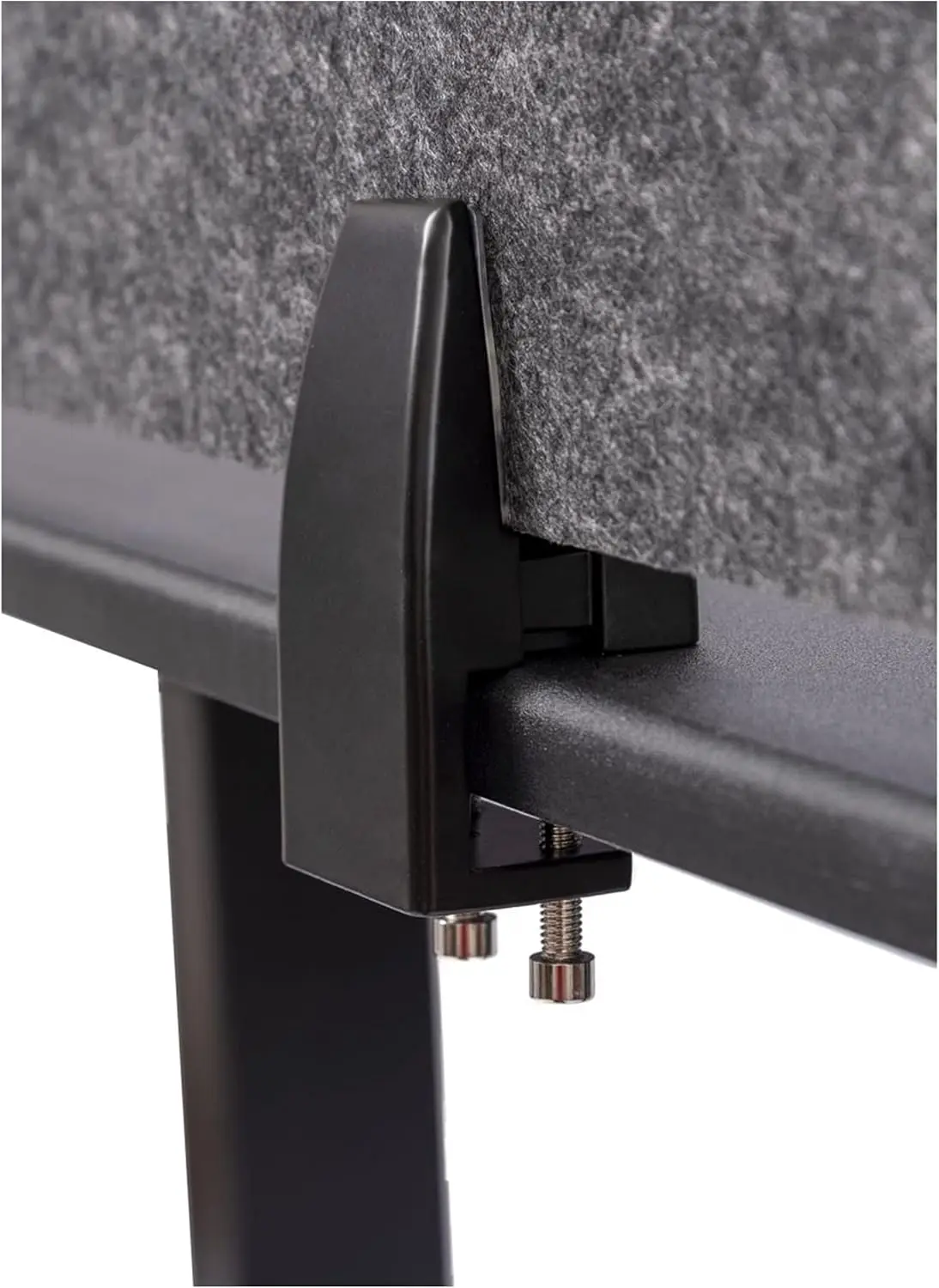 Stand Up Desk Store Refocus Raw Clamp-On Acoustic Desk Divider Mounted Privacy Panel To Reduce Noise And Visual Distractions 6