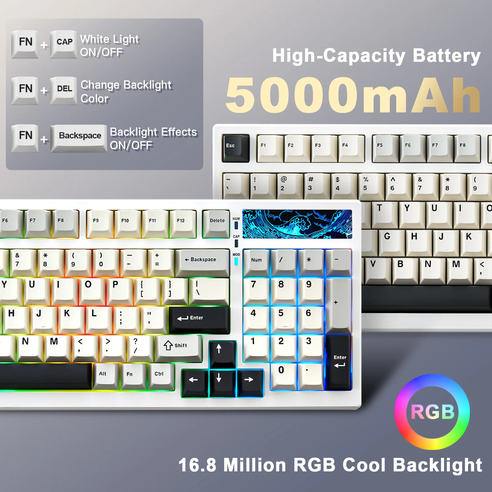 YU-Ki  メカニカルゲーミングキーボード,YUNZII-YZ98モデル,99キー