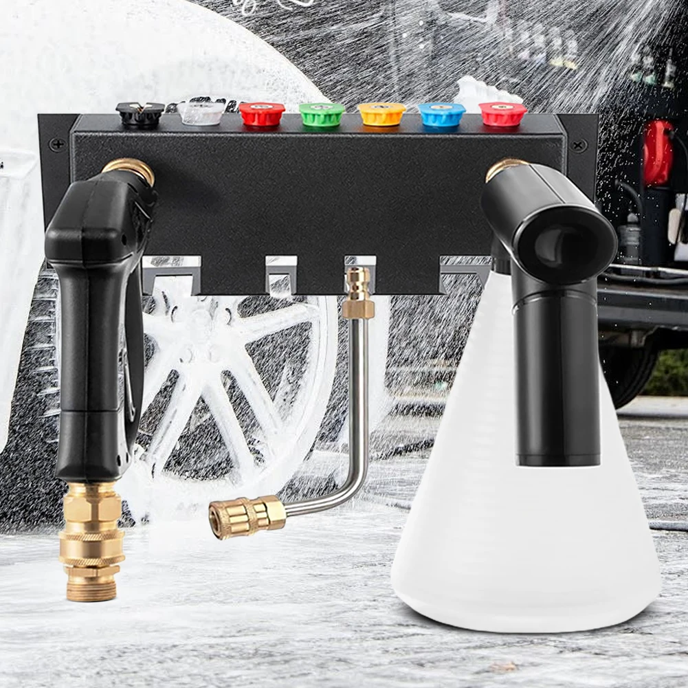 High-Pressure Water Gun Storage Box Fit 1/4 Quick Connector Power Washer&Snow Foam Cannon Organizer Pressure Washer Tip Holder 3