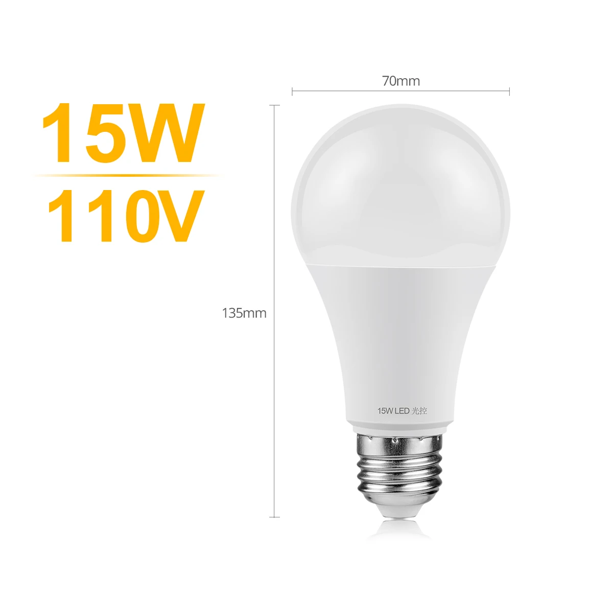 Smart LED Light Sensor Bulb with Dusk to Dawn Auto ON/OFF Switch, 15W