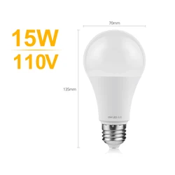 Smart LED Light Sensor Bulb with Dusk to Dawn Auto ON/OFF Switch, 15W (E27 15W 110V)