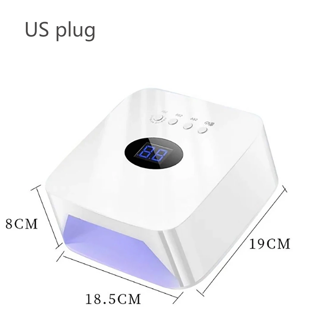 Cordless UV LED Nail Lamp Rechargeable 54W Smart Digital Display Nail Gel Polish Nail Dryer Manicure Tools for Salon & Home 6
