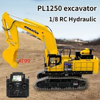 1/8 PC1250 RC Excavator Metal Heavy Engineering Excavator with Light and Sound System Adult Remote Control Truck Toy 1