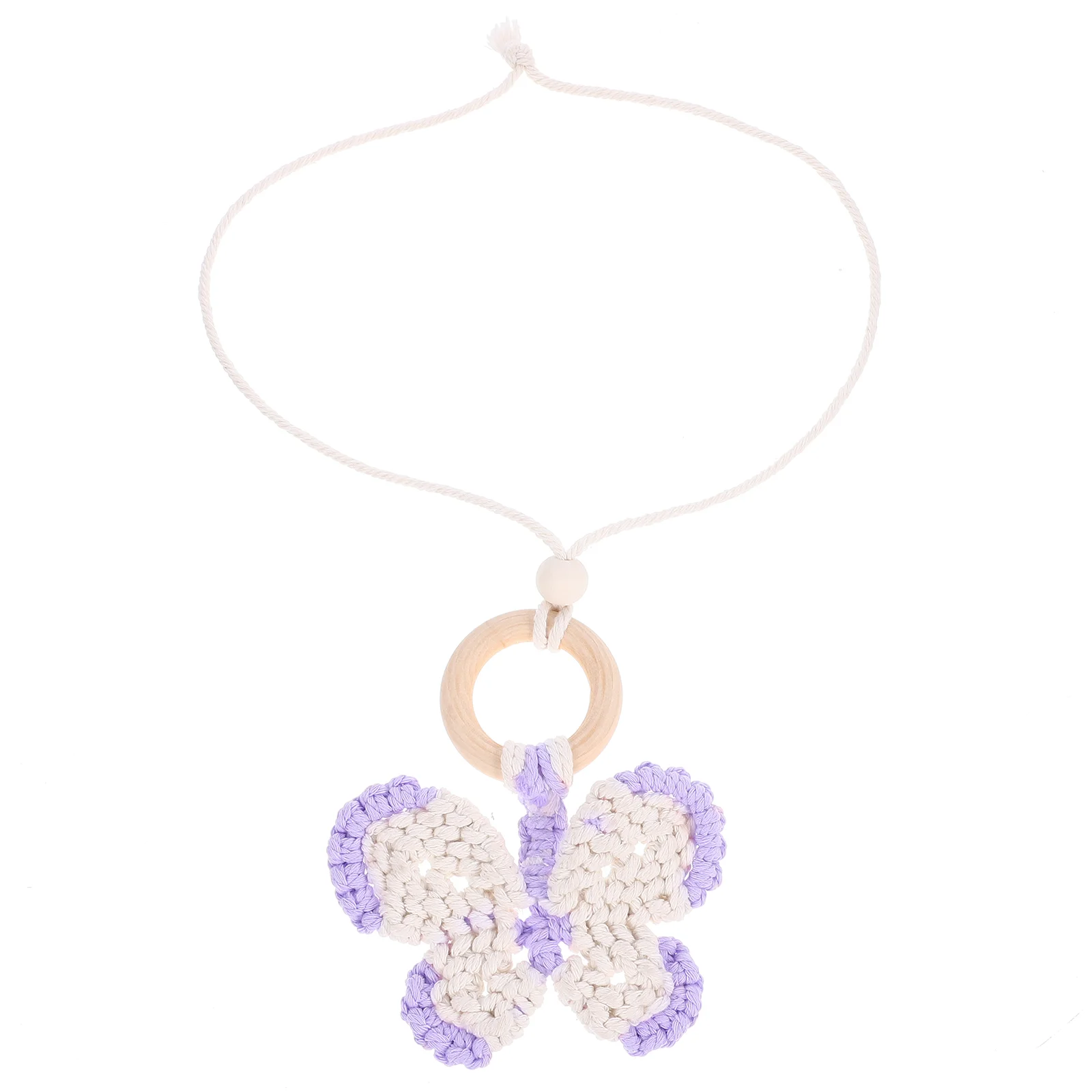 

Rearview Mirror Ornament Car Decor Hanging Accessories Pendant Butterfly Cotton Rope Decoration