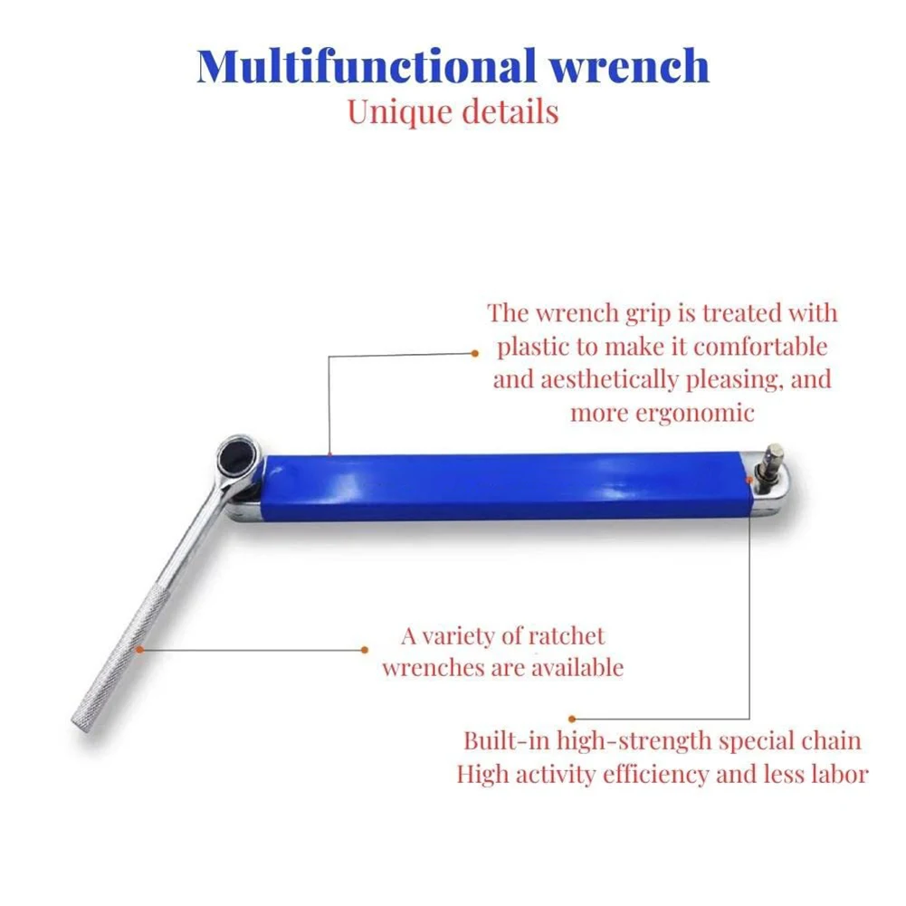 

1pc Universal Offset Extension Wrench Multifunctional Extension Wrench Hand Tool Supplies 15-inch High Carbon Steel Accessories