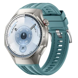Premium Sports Silicone Nylon Woven Strap for Huawei Watch GT6 Pro 46mm (Azure)