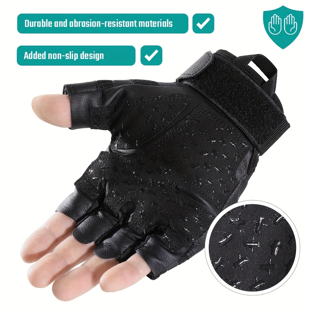 Outooor Tactical Fingerless Gloves Hard Shell Sports Paintball Airsoft Hunting Combat Riding Hiking Cycling Anti-skid Gear Men