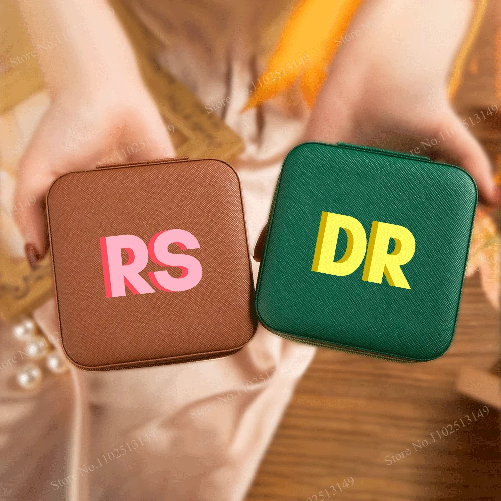 

Personalized Jewelry Box Custom Monogram Boxes Bridesmaid Jewelry Box Travel Jewelry Case Custom Initial Jewelry box