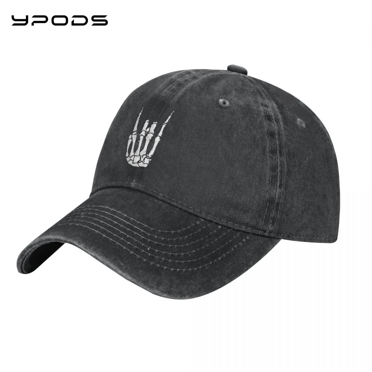 

Denim Baseball Cap Men Women Rock N Roll Skeleton Hand Snapback Hat Summer Sports Hip Hop Cap Gorras