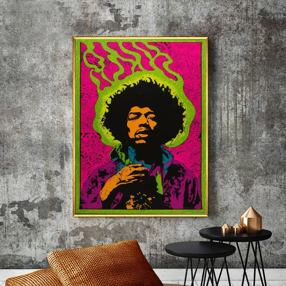 thumbnail image 1 of Diseños Póster de Jimi Hendrix Impresiones de pósteres Dormitorio Oficina Sala de estar Arte Pintura de pared Decoración del hogar Pegatina, 1 of 5