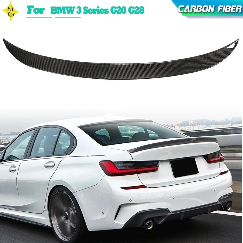 탄소 섬유 자동차 리어 트렁크 스포일러 윙, BMW 3 시리즈 G20 G28 G80 M3 세단 2020 2023 레이싱 리어 스포일러, 부트 리드 윙 립