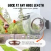 SucceBuy Retractable Hose Reel 180° Swivel Bracket Wall-Mounted Garden Water Hose Reel with 9-Pattern Nozzle Automatic Rewind