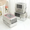 Stainless Steel Fully Enclosed Cat Litter Box XXXL Odor Proof Anti Splash For Large And Multiple Cats Home Hygienic Gift