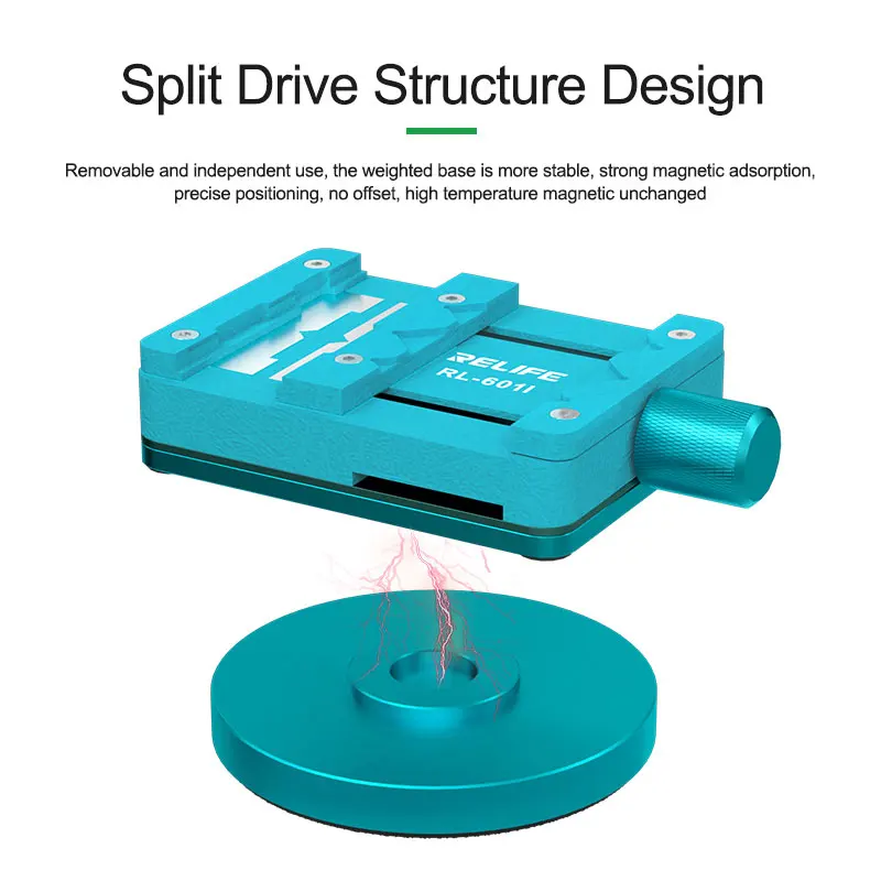 

RELIFE RL-601I Mini Fixture Motherboard Chip BGA for Mobile Phone PCB Multi-function Clamp IC Murization Tin Planting Table Jig