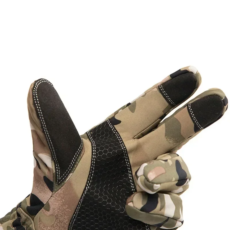 Winter Tactics Outdoors Camouflage Hunting Warm Non-Slip Fishing Gloves Waterproof Touch Screen Ski Camping Gloves