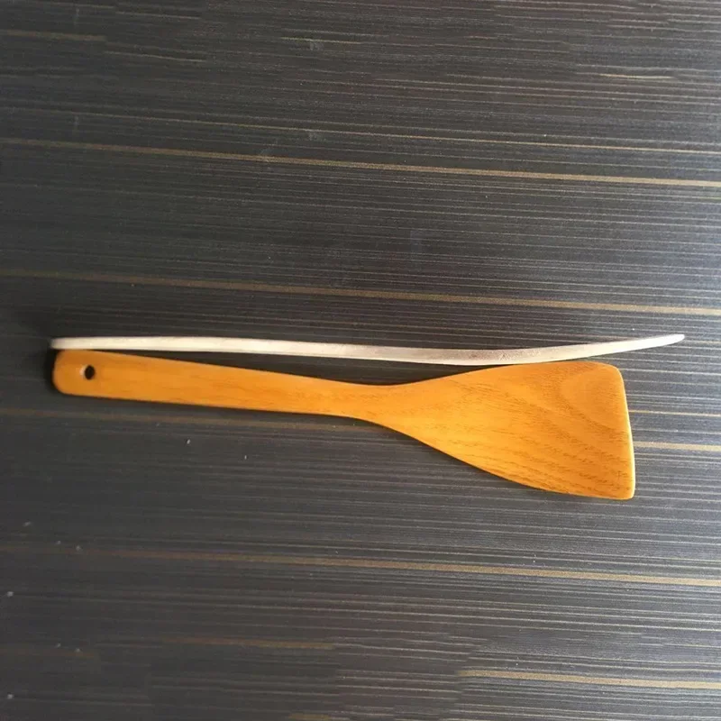 Non-stick Pot Wooden Shovel Environment-friendly PotShovels Wood Kitchenware Spoon pancake spatula Oblique Spatula Kitchen Supplies