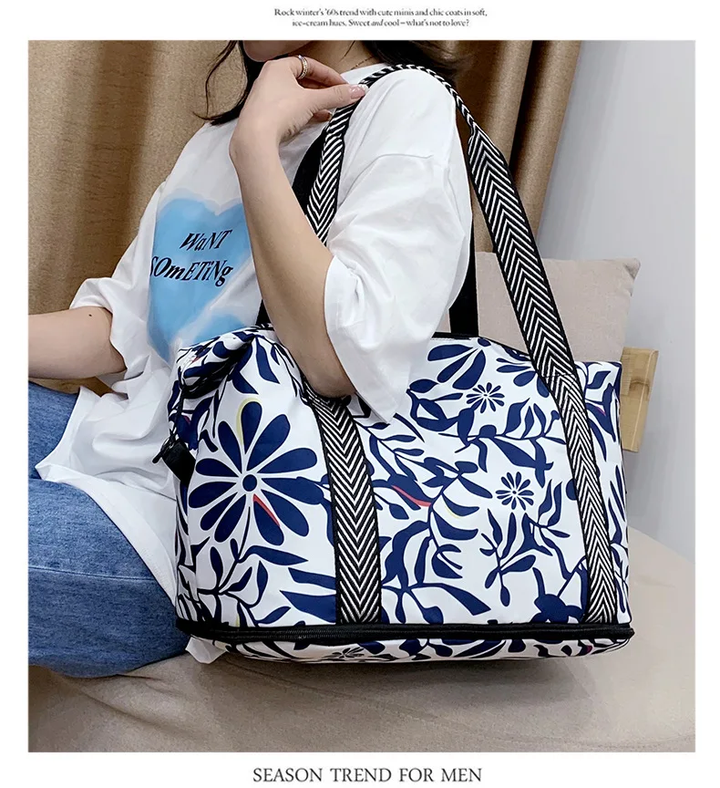 High Quality Travel Retractable Large Capacity Handbag Luxury Designer Bags Women\'s Trendy Fashion Sports Shoulder Luggage Bag