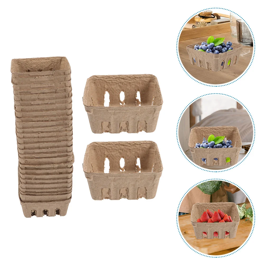 

40Pcs Fruit Basketss Packaging Box Pulp Empty Egg Cartons Vegetable Fruit Baskets Packing Containers