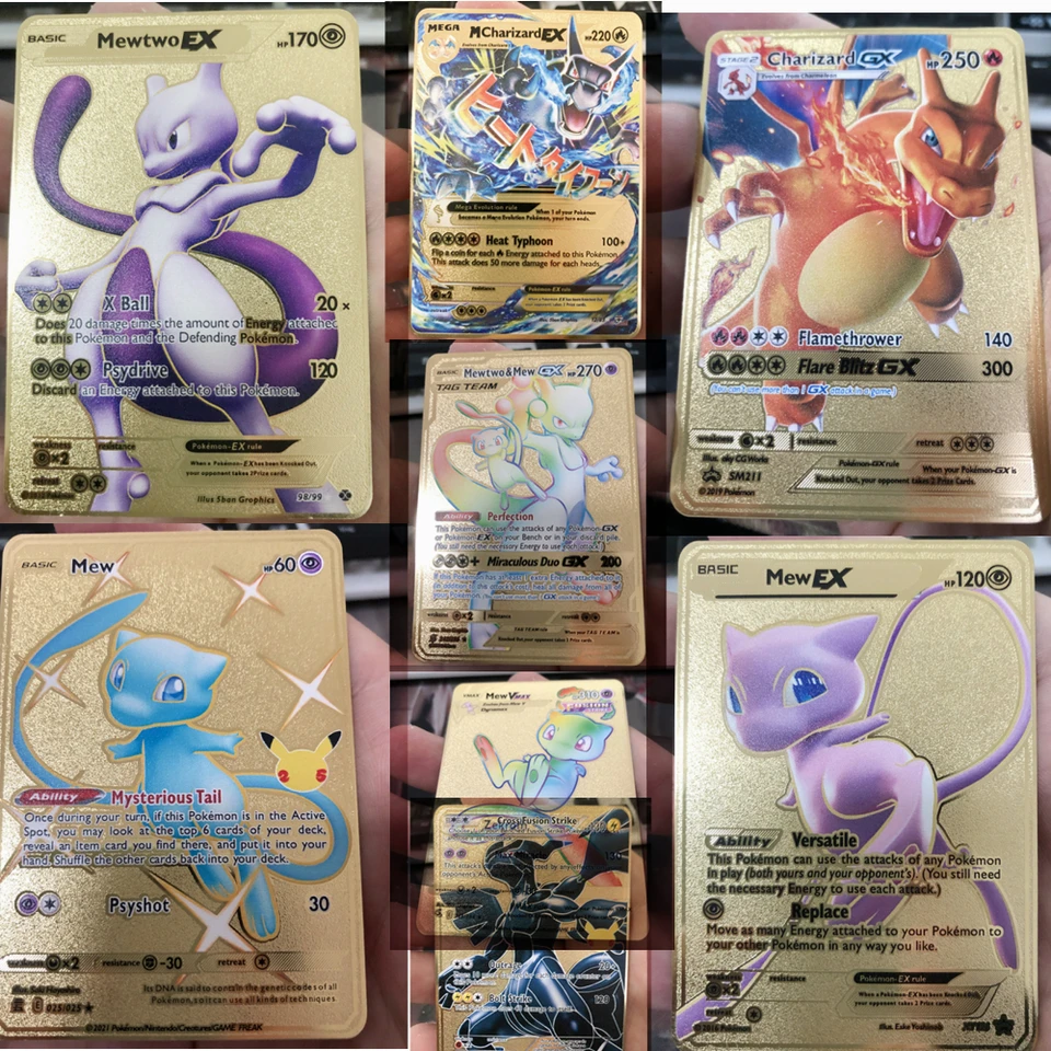 Mewtwo Pokemon Cards Collection  Mewtwo Mewtwo Mew Metal Card