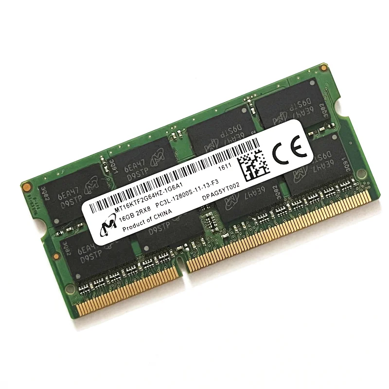 Micron 16GB PC3L-12800S MT16KTF2G64HZ 新品 Micron MT16KTF2G64HZ-1G6A1 DDR3 16GB 1600MHz SODIMM PC3L
