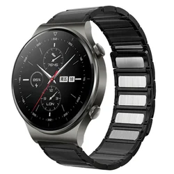 Magnetic Stainless Steel Watch Strap - Adjustable Metal Bracelet for 20mm (Space Gray)